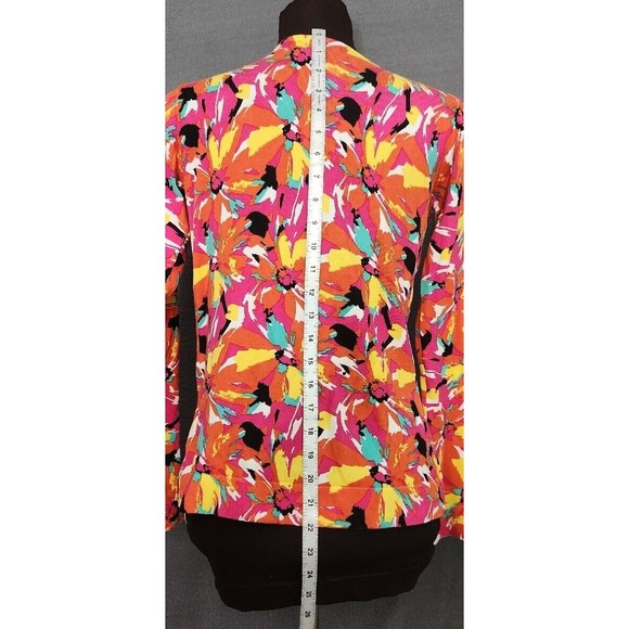 August Silk Heritage Women Cardigan Sweater XS Long Sleeve Tropical Floral NWT - Picture 4 of 12